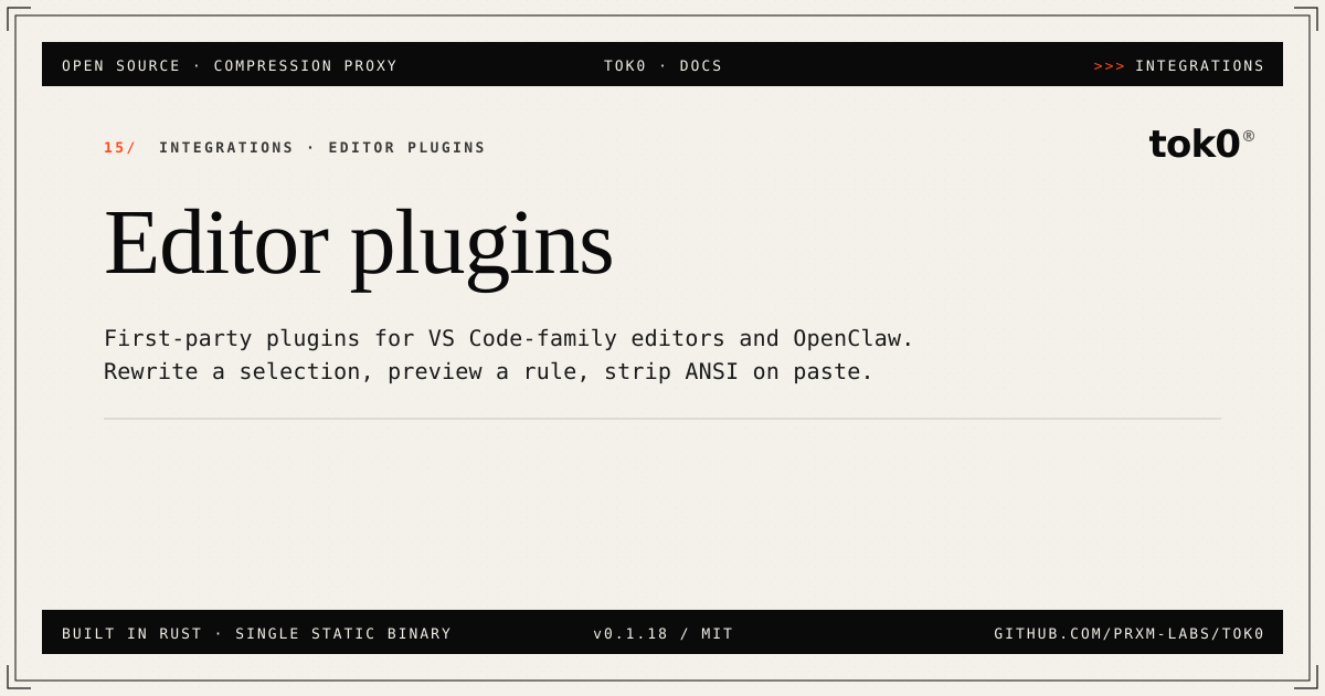 Editor plugins — tok0 docs