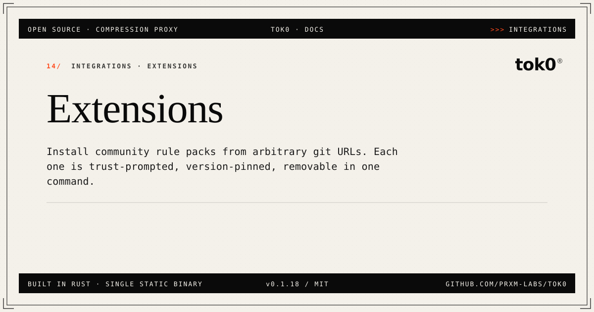 Extensions — tok0 docs